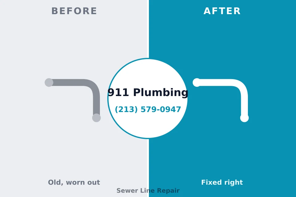 Before and after: plumbing repair Whitefish Bay, WI